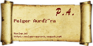 Pelger Auróra névjegykártya